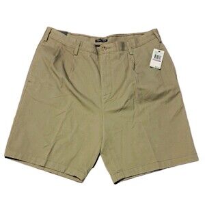 Nautica Men’s Pleated Shorts Size 38 True Khaki B2101N 2TK 8.5” Inseam New Vtg